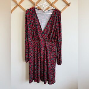 Boden Willow Jersey Floral Vneck Dress